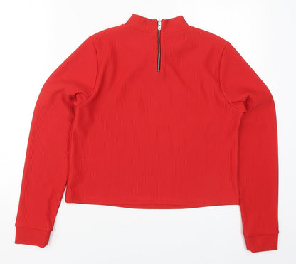 Womens UK Size 12 Marks and Spencer Red Pullover Sweatshirt