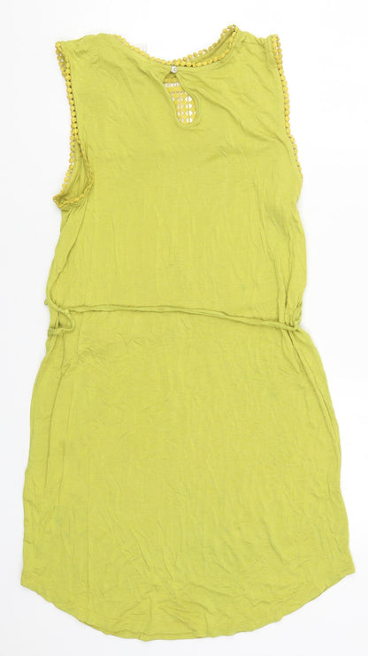H&M Womens Green  Viscose Tank Dress  Size M  Round Neck Pullover
