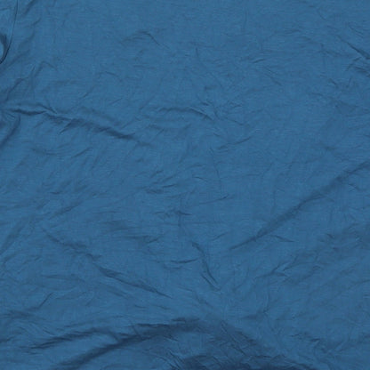 Loungerie Womens Blue Solid Viscose Top Pyjama Top Size S