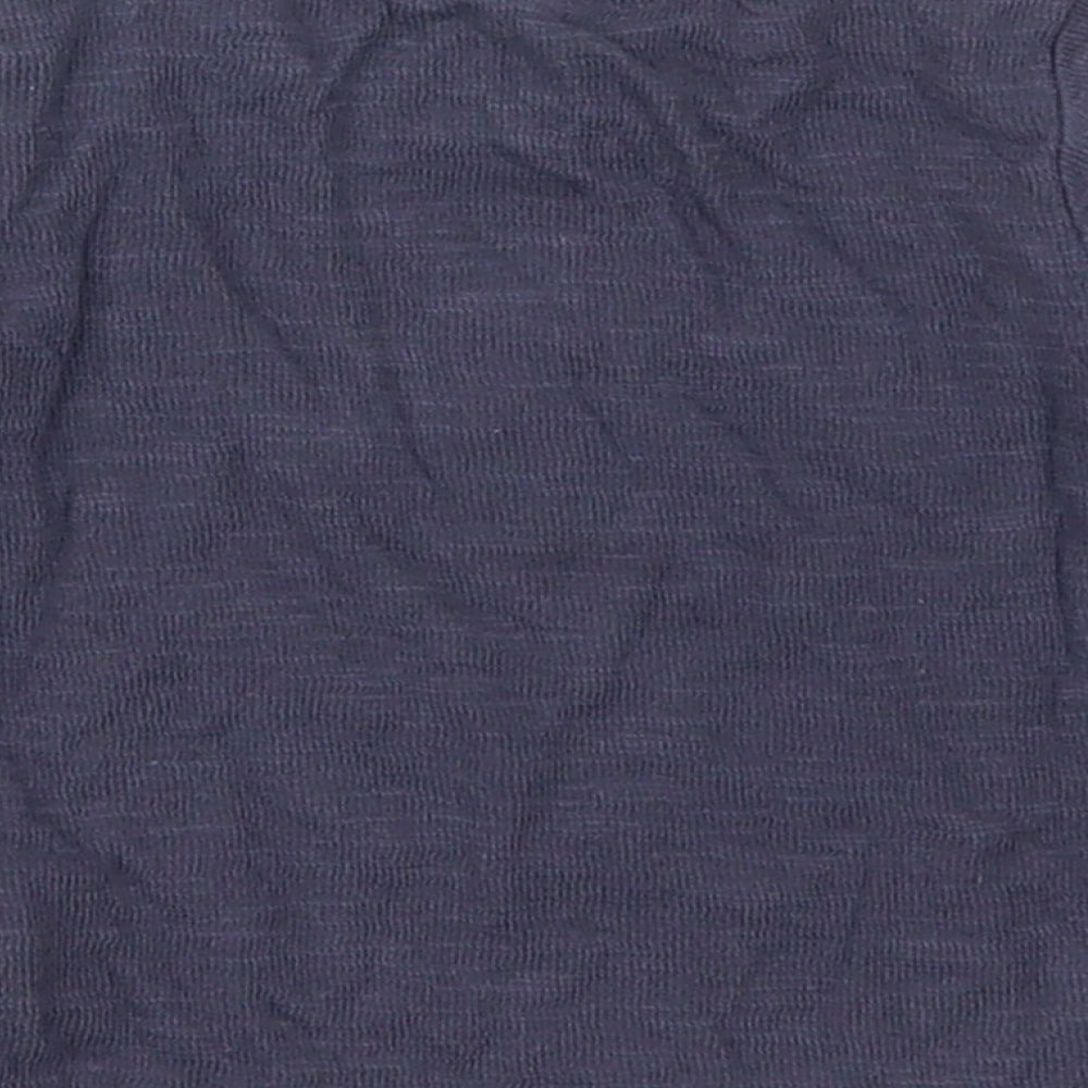 Fred & Flo Boys Blue  Cotton Basic T-Shirt Size 6-9 Months Crew Neck Pullover - Little But Amazing