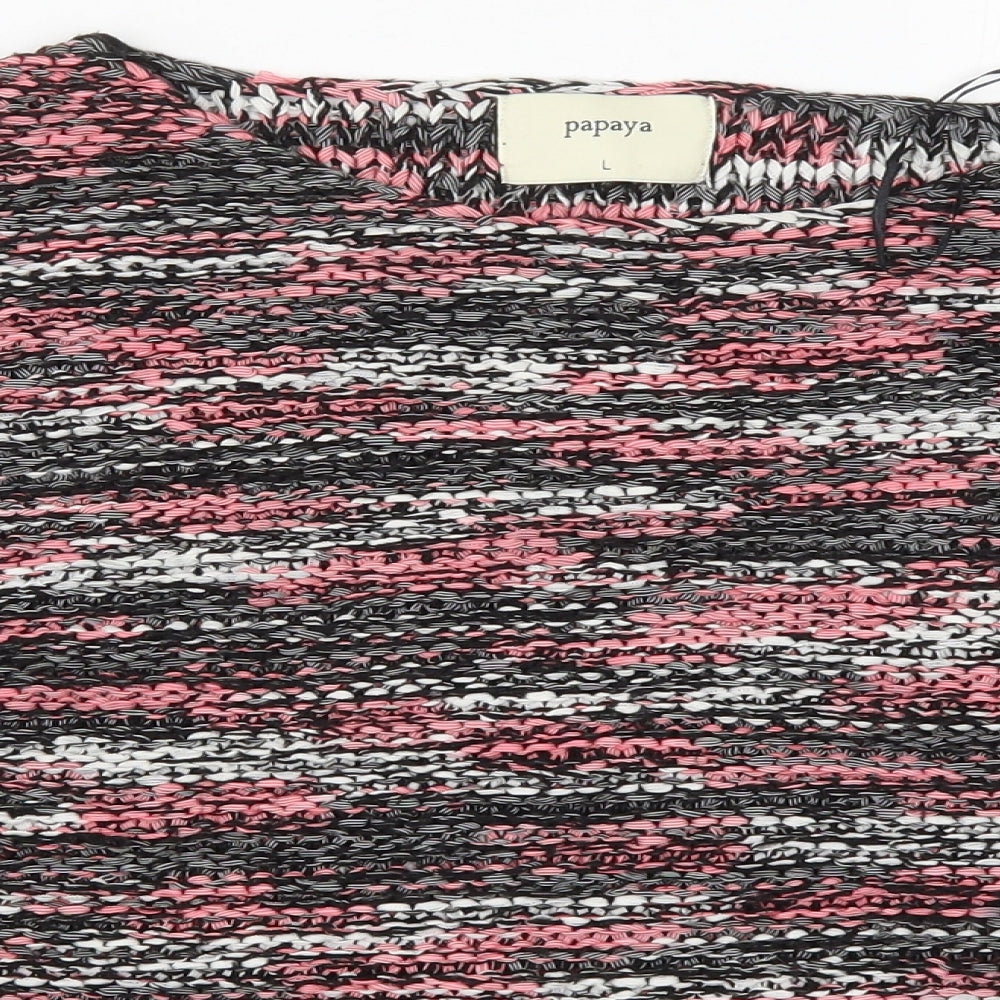 Womens UK Size L Papaya Pink Pullover Jumper