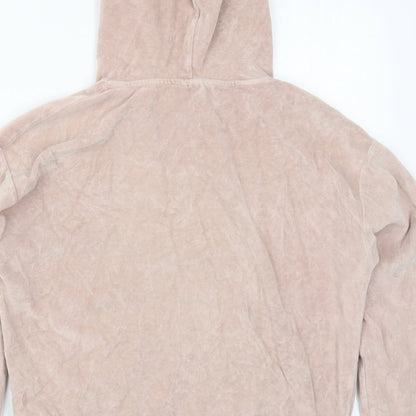 Topshop Womens Pink  Cotton Pullover Hoodie Size 6  Pullover