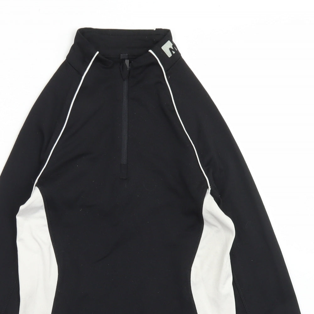 NEVICA Girls Black Colourblock Polyester Pullover Sweatshirt Size 7-8 Years