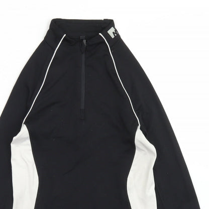 NEVICA Girls Black Colourblock Polyester Pullover Sweatshirt Size 7-8 Years