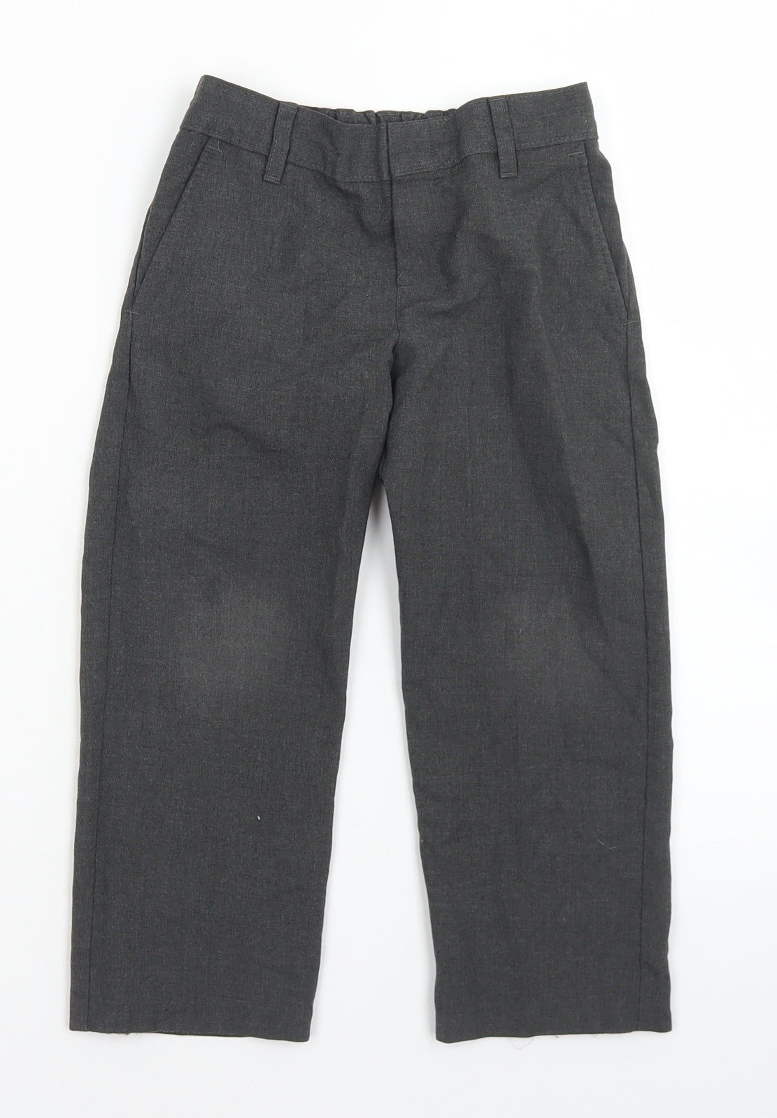 M&S Boys Grey  Polyester Dress Pants Trousers Size 3-4 Years  Regular  - School Wear