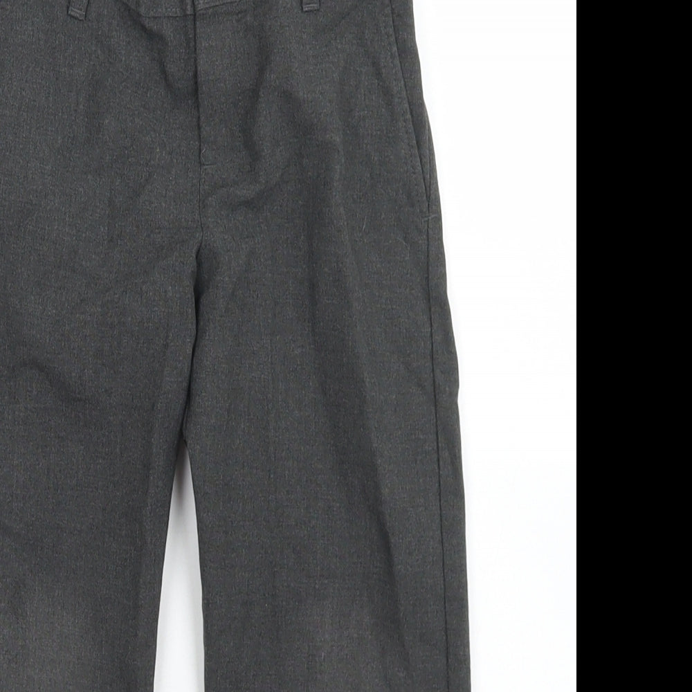 M&S Boys Grey  Polyester Dress Pants Trousers Size 3-4 Years  Regular  - School Wear