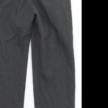 M&S Boys Grey  Polyester Dress Pants Trousers Size 3-4 Years  Regular  - School Wear