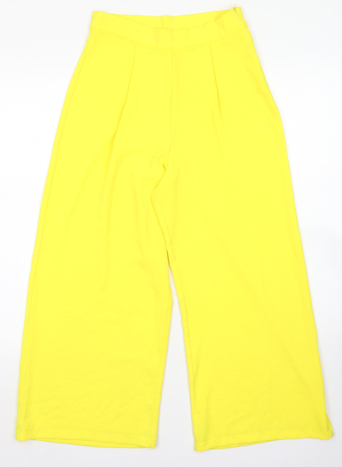 Primark Womens Yellow  Polyester Culotte Shorts Size 8 L20 in Regular Zip