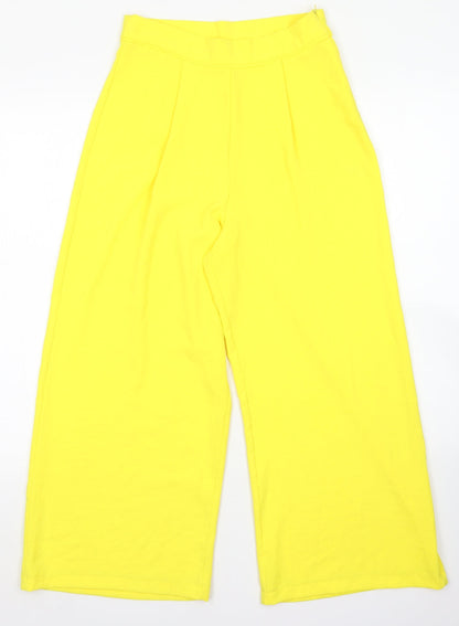 Primark Womens Yellow  Polyester Culotte Shorts Size 8 L20 in Regular Zip