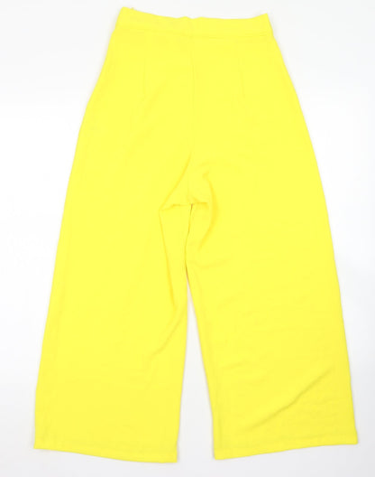Primark Womens Yellow  Polyester Culotte Shorts Size 8 L20 in Regular Zip