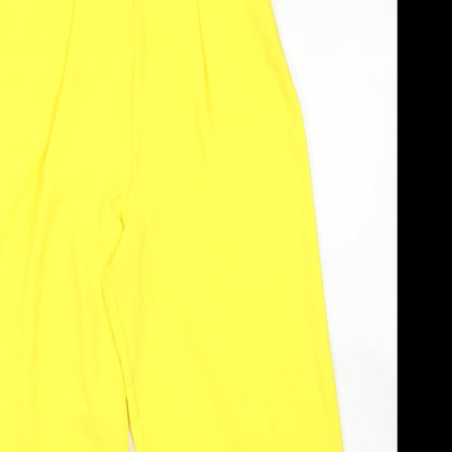 Primark Womens Yellow  Polyester Culotte Shorts Size 8 L20 in Regular Zip