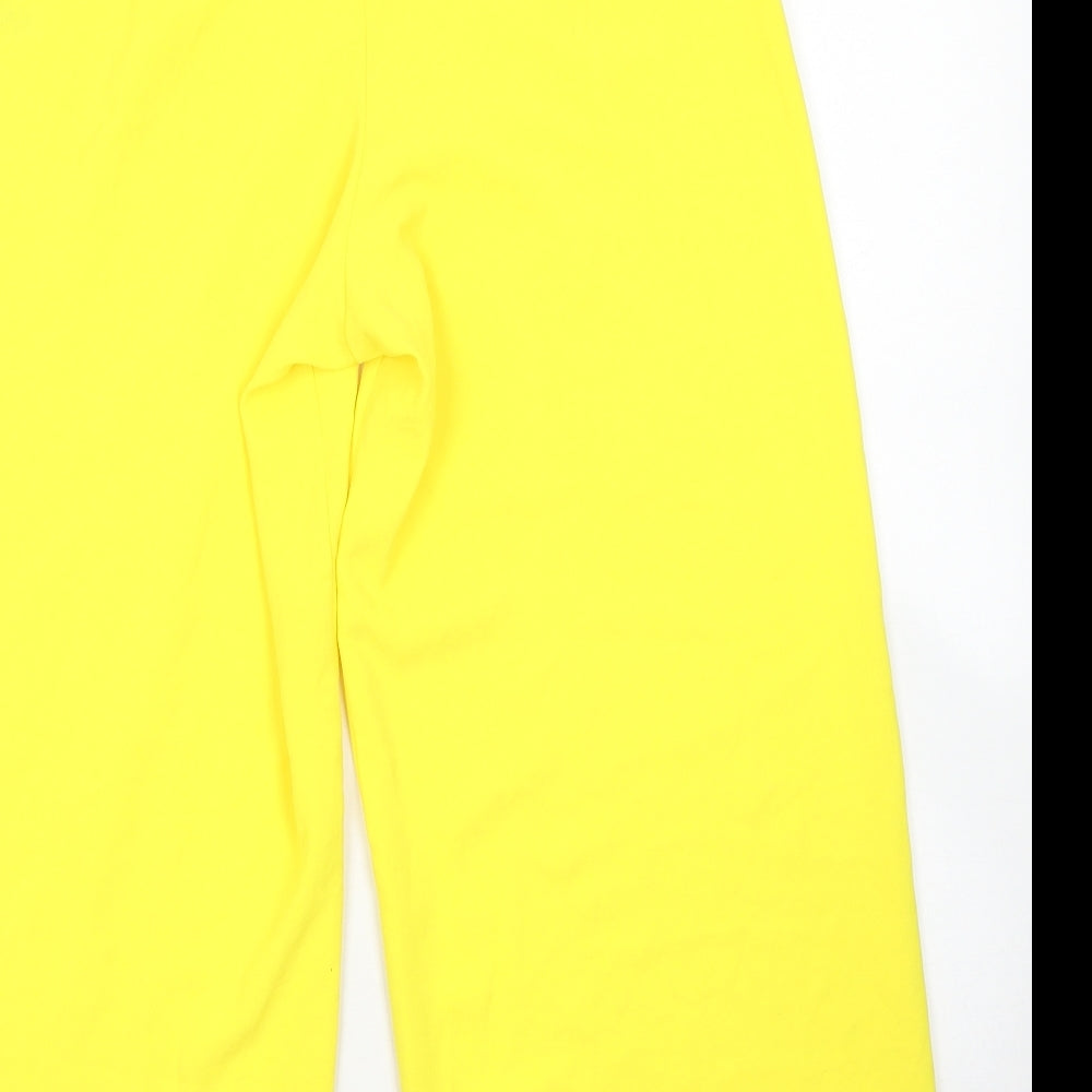 Primark Womens Yellow  Polyester Culotte Shorts Size 8 L20 in Regular Zip