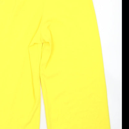 Primark Womens Yellow  Polyester Culotte Shorts Size 8 L20 in Regular Zip
