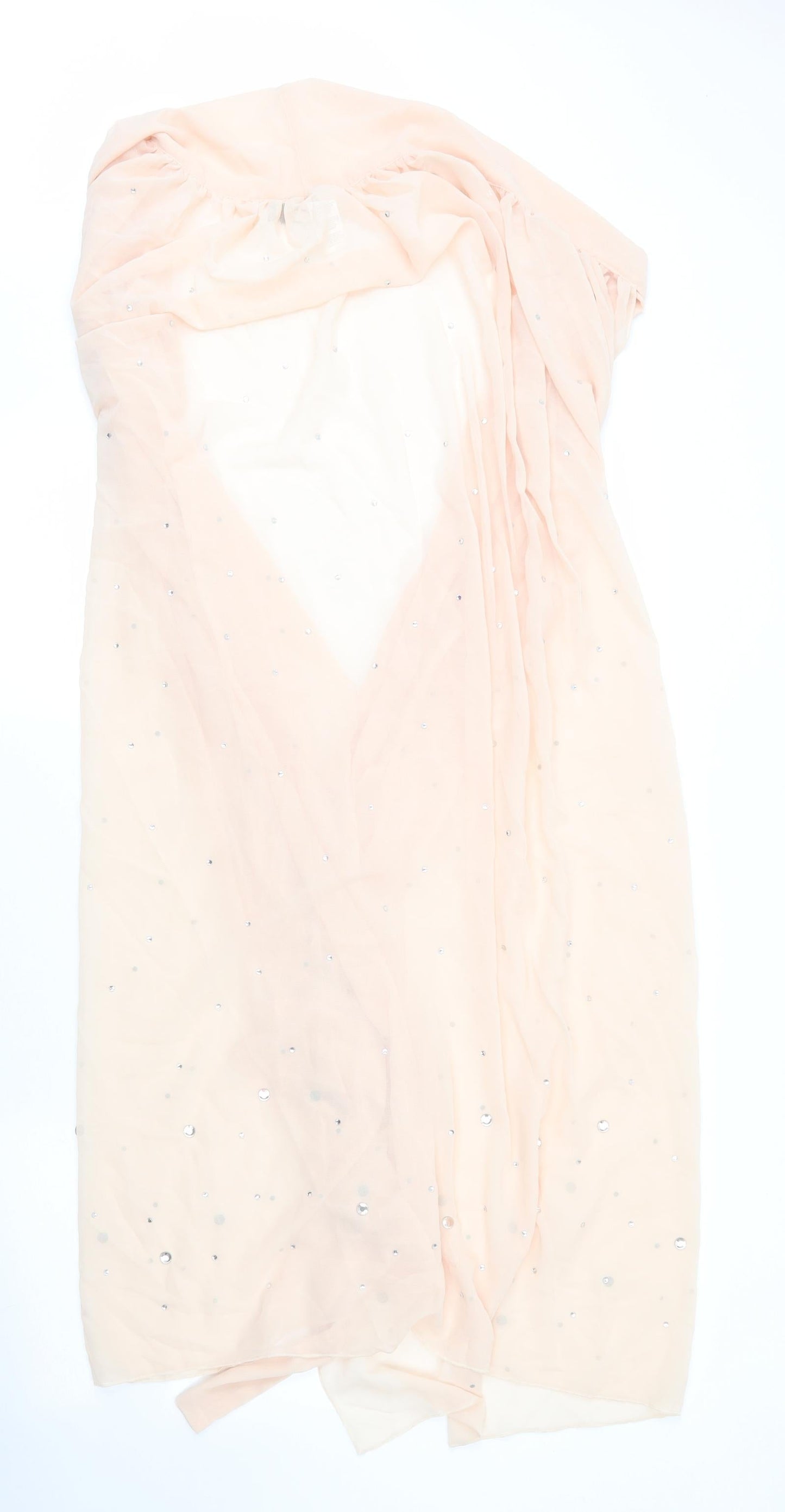 PRETTYLITTLETHING Womens Pink  Polyester Shift  Size 10  V-Neck  - Cape