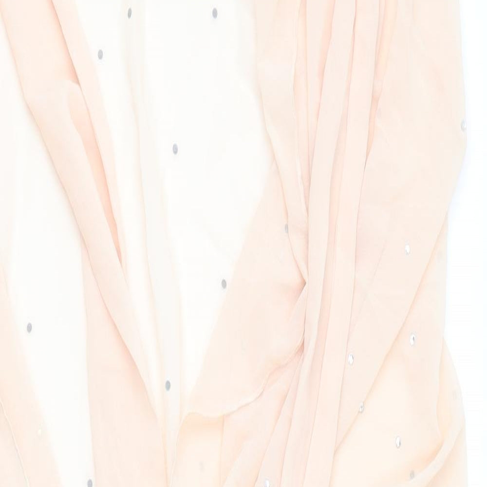 PRETTYLITTLETHING Womens Pink  Polyester Shift  Size 10  V-Neck  - Cape