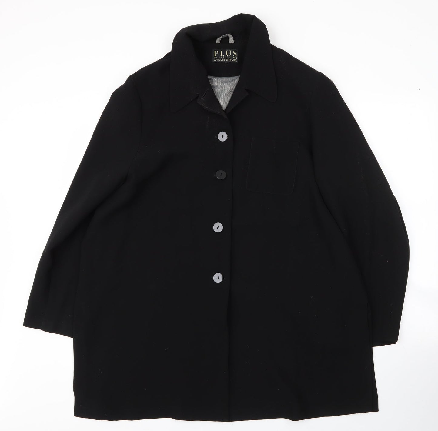 House of Fraser Womens Black  Polyester Jacket Blazer Size XL