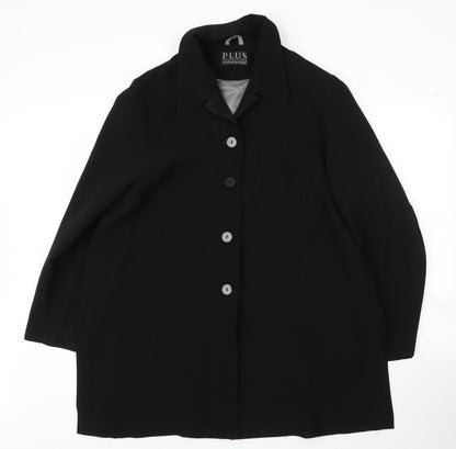 House of Fraser Womens Black  Polyester Jacket Blazer Size XL