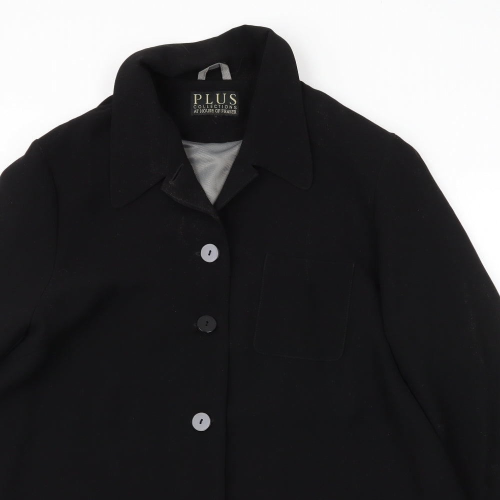 House of Fraser Womens Black  Polyester Jacket Blazer Size XL