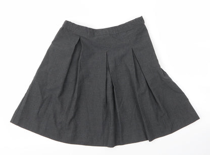 Very Girls Grey  Viscose Pleated Skirt Size 11 Years  Regular Zip
