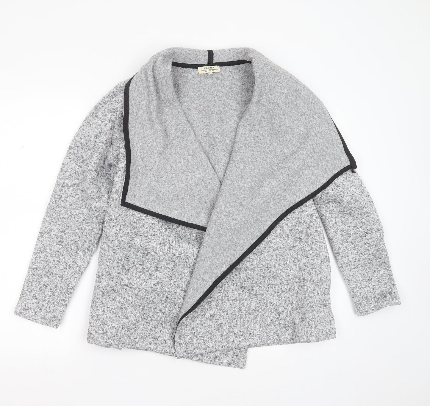 Womens UK Size 12 Papaya Grey Cardigan Jumper