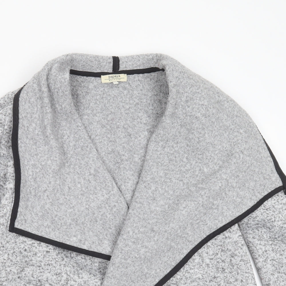 Womens UK Size 12 Papaya Grey Cardigan Jumper