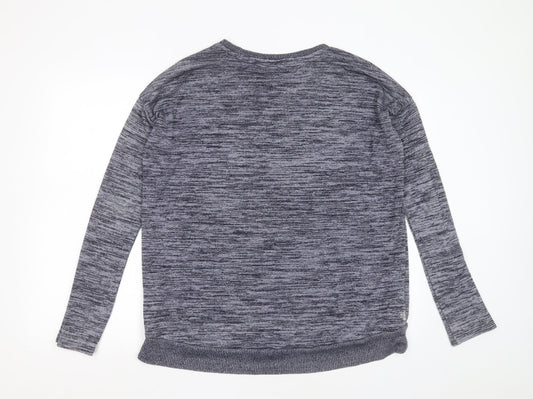 Gap Womens Blue Round Neck  Polyester Pullover Jumper Size M