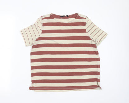 Womens UK Size M VERO MODA Beige Basic T-Shirt