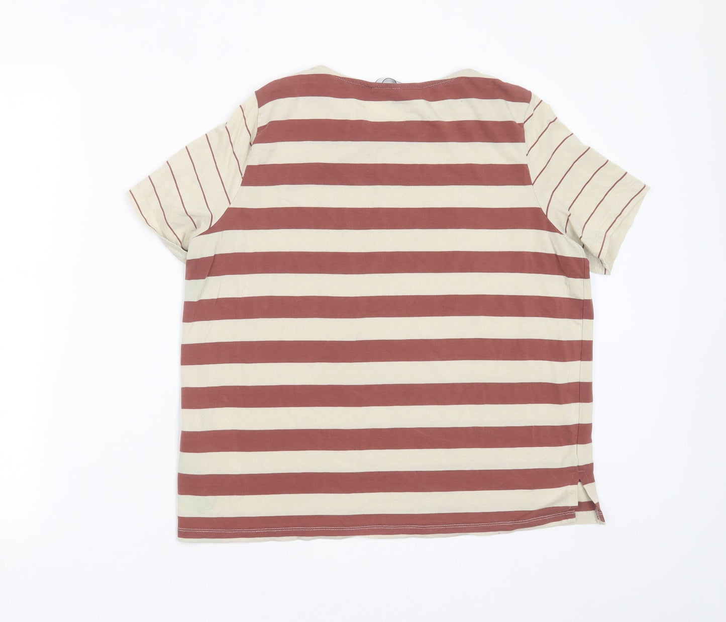 Womens UK Size M VERO MODA Beige Basic T-Shirt