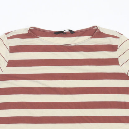Womens UK Size M VERO MODA Beige Basic T-Shirt