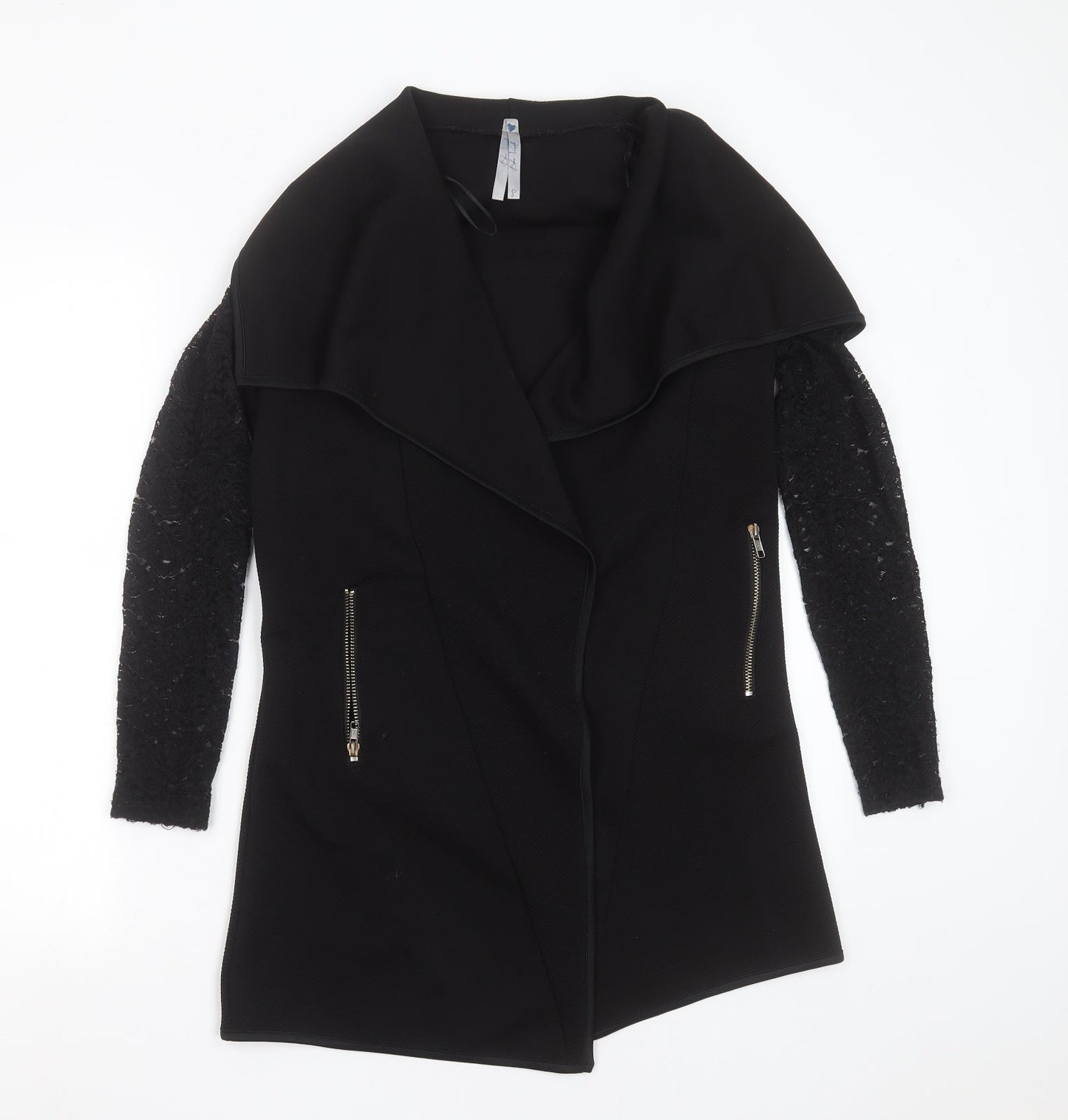 Womens UK Size S BLUE VANILLA Black Jacket