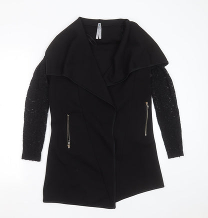 Womens UK Size S BLUE VANILLA Black Jacket