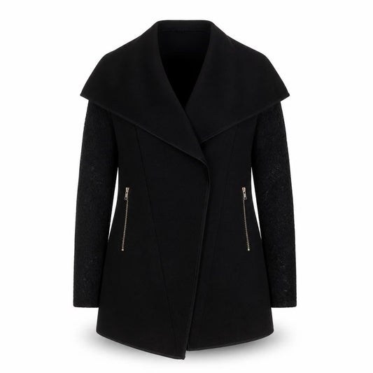 Womens UK Size S BLUE VANILLA Black Jacket