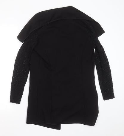 Womens UK Size S BLUE VANILLA Black Jacket