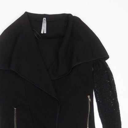 Womens UK Size S BLUE VANILLA Black Jacket