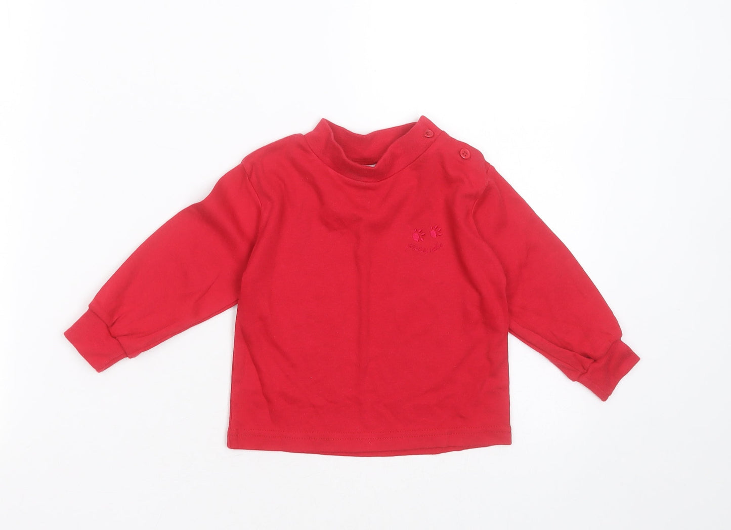 MACKAYS Baby Red  Polyester Basic T-Shirt Size 12-18 Months Round Neck  - guess who