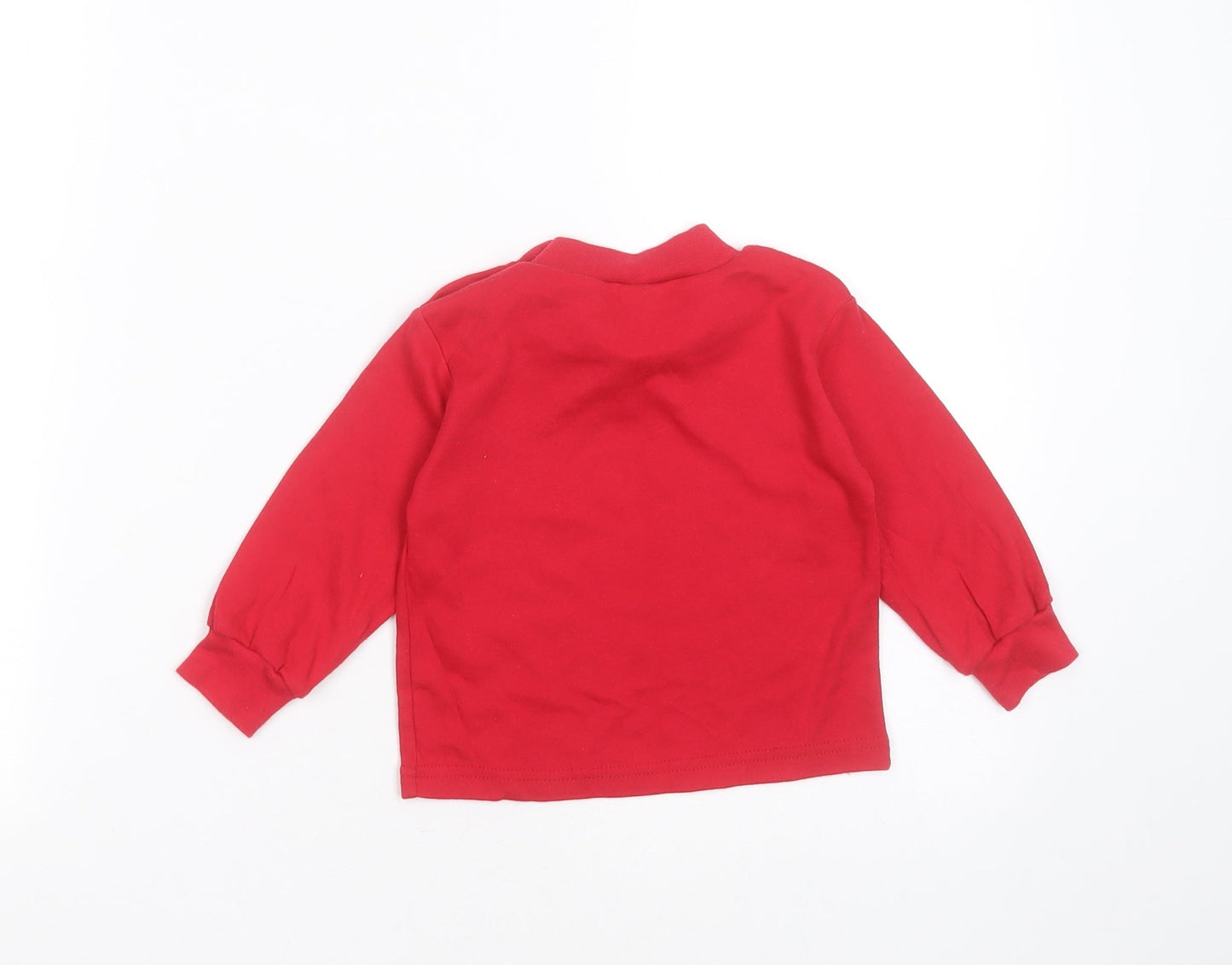 MACKAYS Baby Red  Polyester Basic T-Shirt Size 12-18 Months Round Neck  - guess who