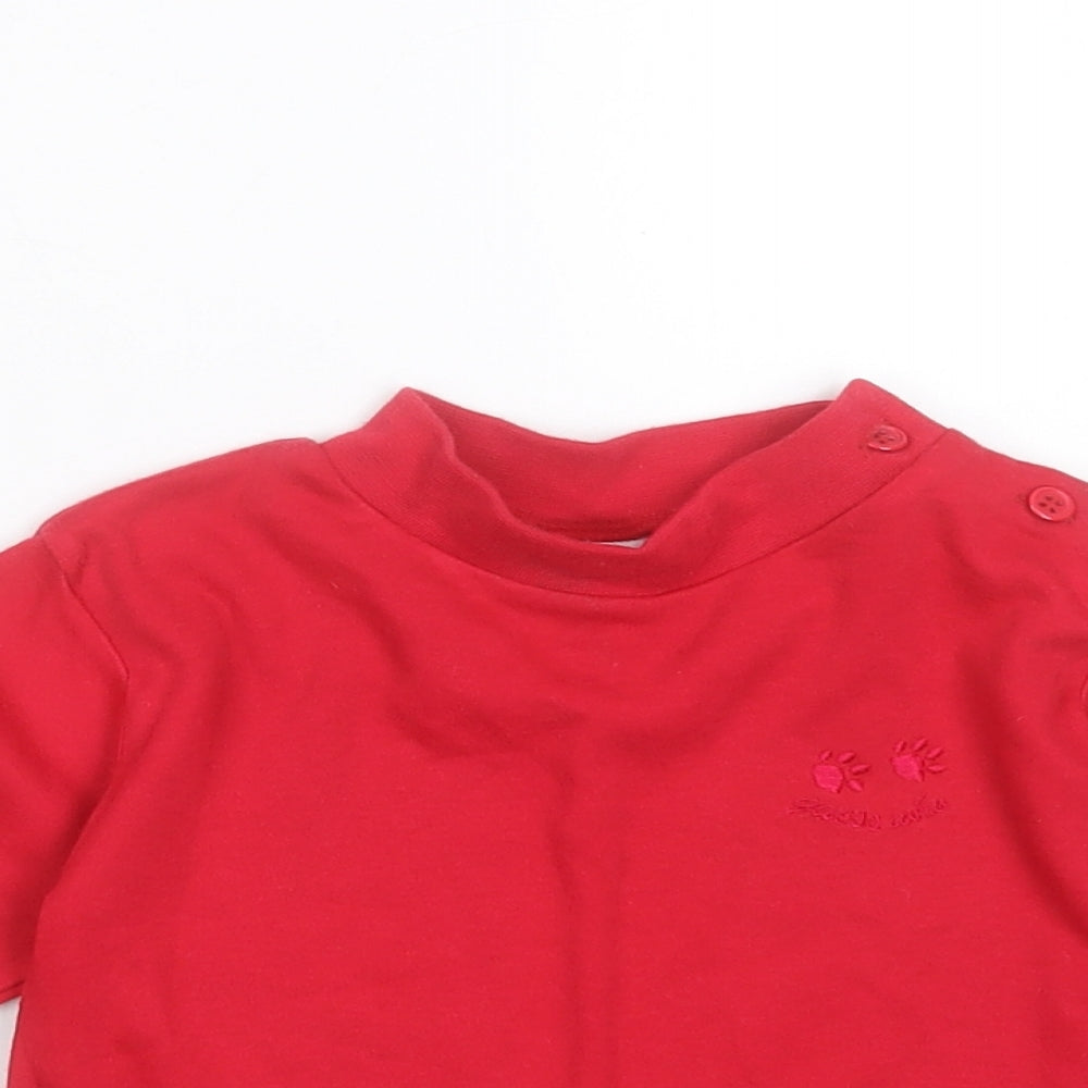 MACKAYS Baby Red  Polyester Basic T-Shirt Size 12-18 Months Round Neck  - guess who
