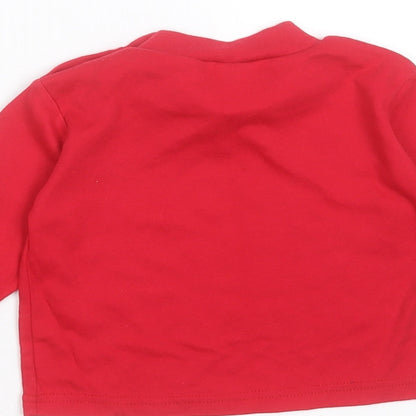 MACKAYS Baby Red  Polyester Basic T-Shirt Size 12-18 Months Round Neck  - guess who
