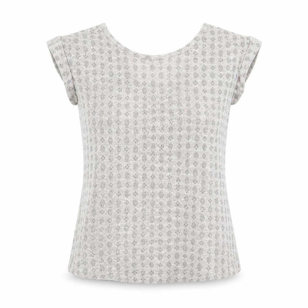 New Look Womens Grey Round Neck Geometric Polyester Pullover Jumper Size 8