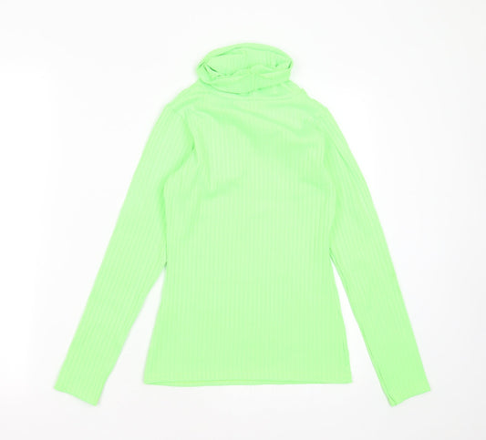 Womens UK Size 10 PRETTYLITTLETHING Green Basic T-Shirt