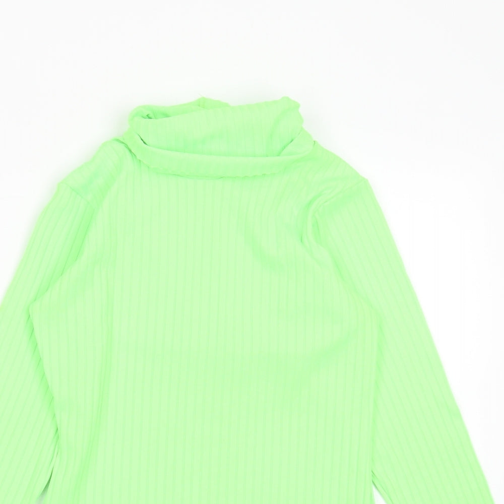 Womens UK Size 10 PRETTYLITTLETHING Green Basic T-Shirt