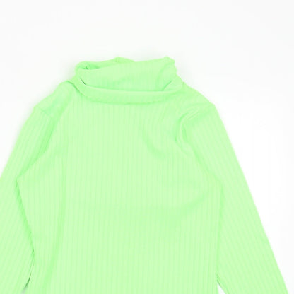 Womens UK Size 10 PRETTYLITTLETHING Green Basic T-Shirt