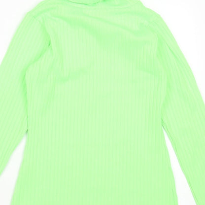 Womens UK Size 10 PRETTYLITTLETHING Green Basic T-Shirt