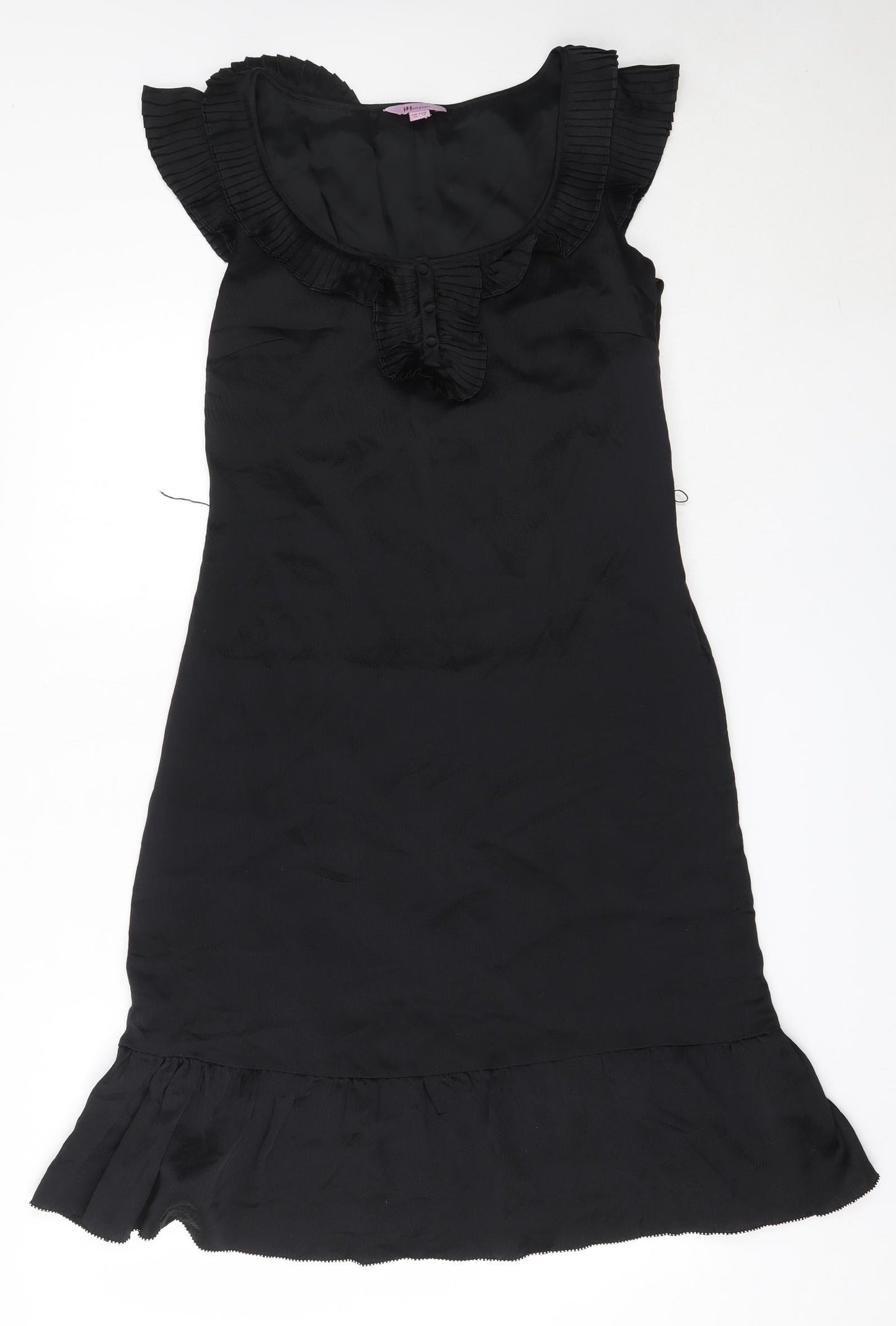 Monsoon Womens Black  Polyester Shift  Size 10  Round Neck