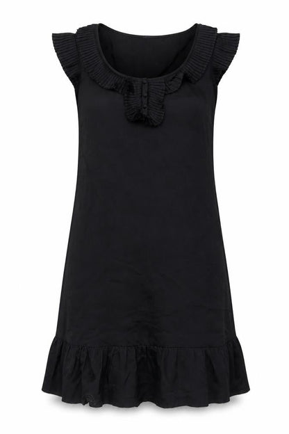 Monsoon Womens Black  Polyester Shift  Size 10  Round Neck