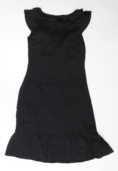 Monsoon Womens Black  Polyester Shift  Size 10  Round Neck