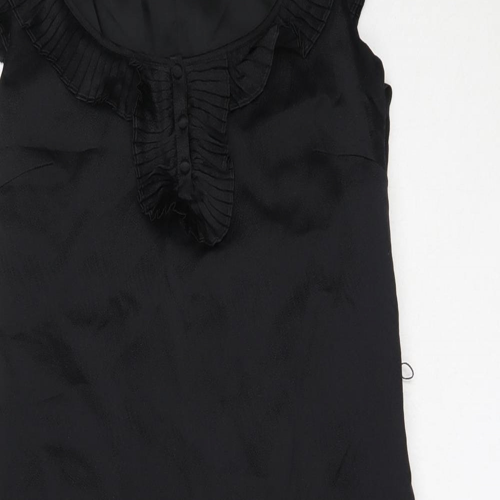 Monsoon Womens Black  Polyester Shift  Size 10  Round Neck