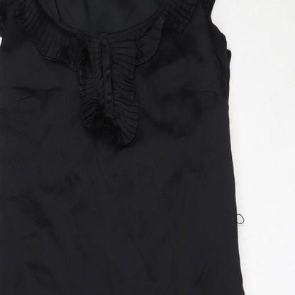 Monsoon Womens Black  Polyester Shift  Size 10  Round Neck