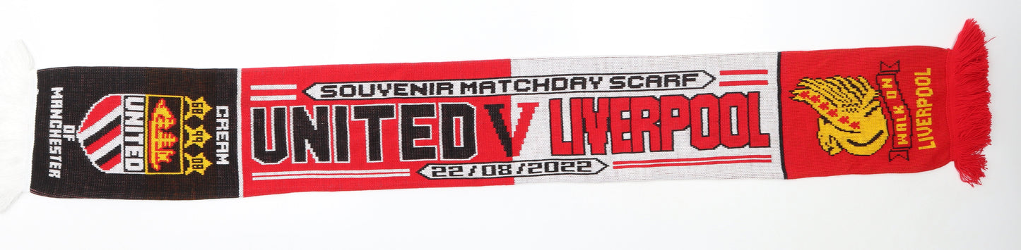 Preworn Mens Red  Acrylic Scarf  One Size   - liverpool manchester united
