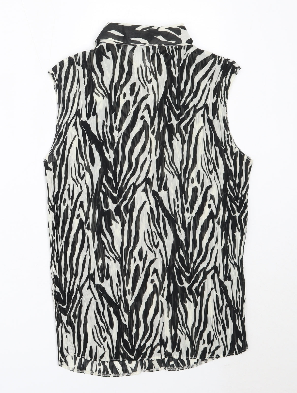 Womens UK Size 14 Marks and Spencer Black Basic Button-Up